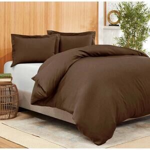 Bamboo Duvet Cover, Queen Size Brown